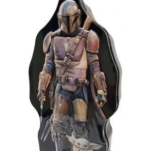 5 Star Wars: The Mandalorian Character Shaped Storage Tin Box NEW